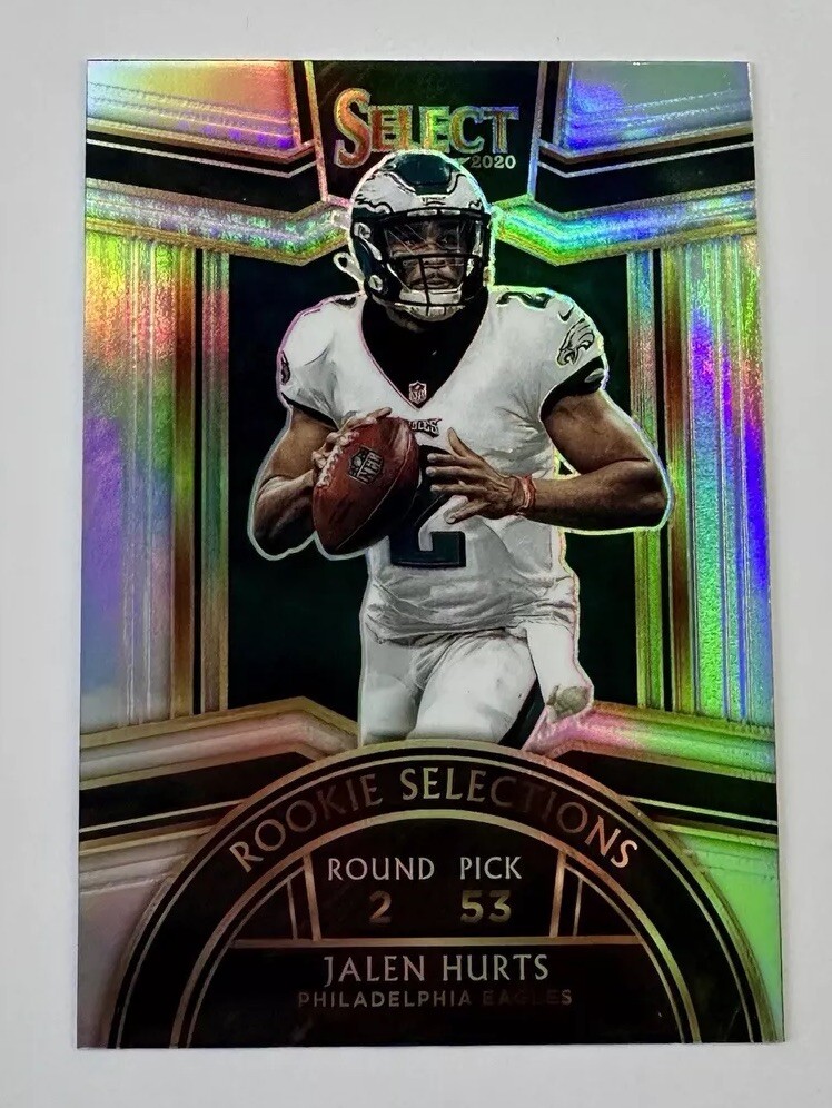 2020 Panini Select Jalen Hurts Rookie Selections Silver Prizm RC  🦅 Eagles