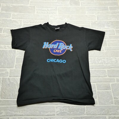 VINTAGE Hard Rock Cafe Chicago Shirt Adult Large DC Single Stitch USA Made