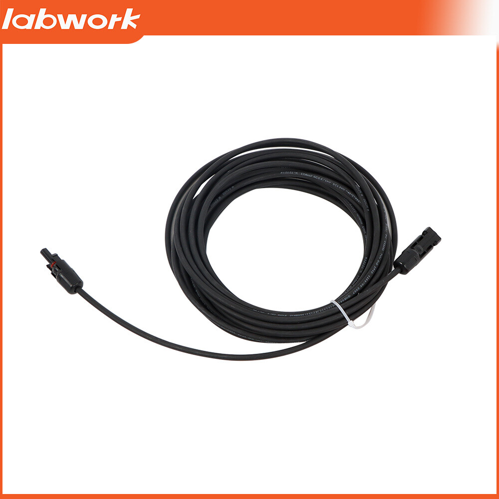 2/5/10/20M 4/6mm² Black+Red Solar Panel Extension Cable Wire+M4