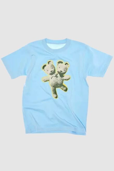 HEAVEN by MARC JACOBS DOUBLE-HEADED TEDDY BEAR T-SHIRT BLUE