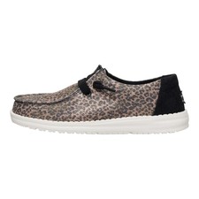 Hey Dude Wendy Sparkle Animal Print Slip-On Loafers, Lightweight Breathable