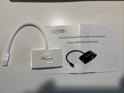 WEme Mini DisplayPort to HDMI + VGA Converter