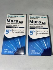2X Bausch  Lomb MURO 128 Sodium Chloride 5 1/8 Oz Exp 7/25