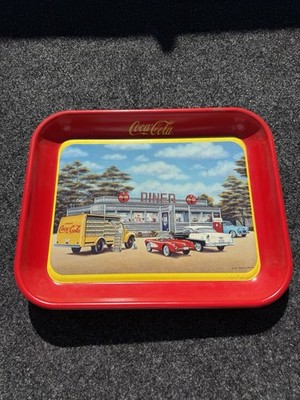 Lot of 7 Coca-Cola Collector Trays 1994 1996 | Coke Diner Santa Mailboxes DQ