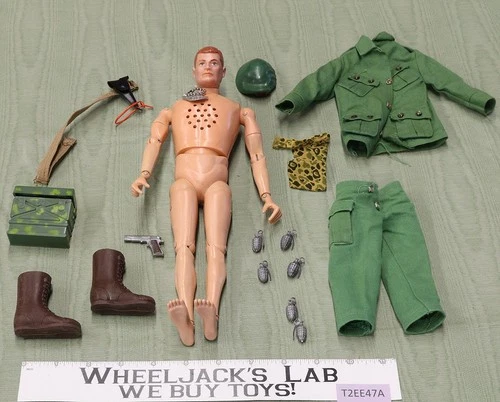 New ListingArmy Green Beret Foreign Head GI Joe 1964 1966 Hasbro Vintage 12" Action Figure