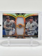 2023 Topps Tribute - Dual Relics Derek Jeter, And Cal Ripken Jr GAME USED /25 🔥