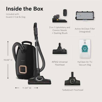 NEW Miele Guard L1 Cat & Dog Bagged Canister Vacuum -TurboBrush + AllTeQ Univers