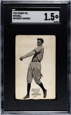 1923 ZEE-NUT OLLIE MITCHELL NNO FAIR ZEENUT SGC 1.5 BASEBALL SAN FRANCISCO SEALS