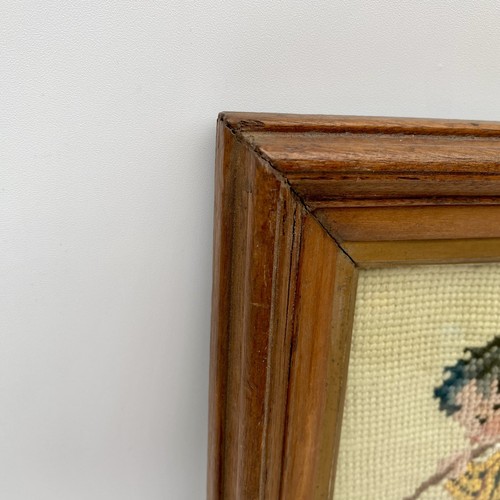 Vintage Wooden Frame Cross-stitch Needlepoint Young Little Boy Fishing Hummel - Picture 11 of 15