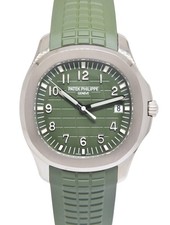 Patek Jumbo Aquanaut 5168 Khaki Green 18k White Gold Watch B/P '22 5168G 10