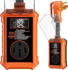 Rv Surge Protectors 50 Amp,16000 Joules Rv Circuit Analyzer with Waterproof Cove