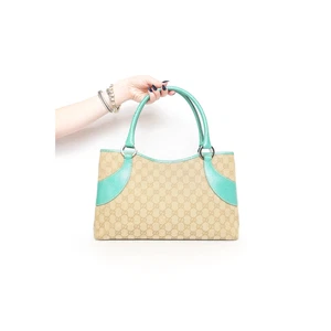 Sac Gucci monogramme sarcelle poignée supérieure