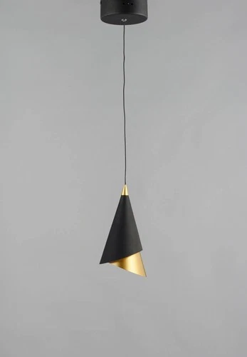 ET2 Mermaid 4 3/4"W Black and Gold LED Mini Pendant Light - Picture 3 of 7