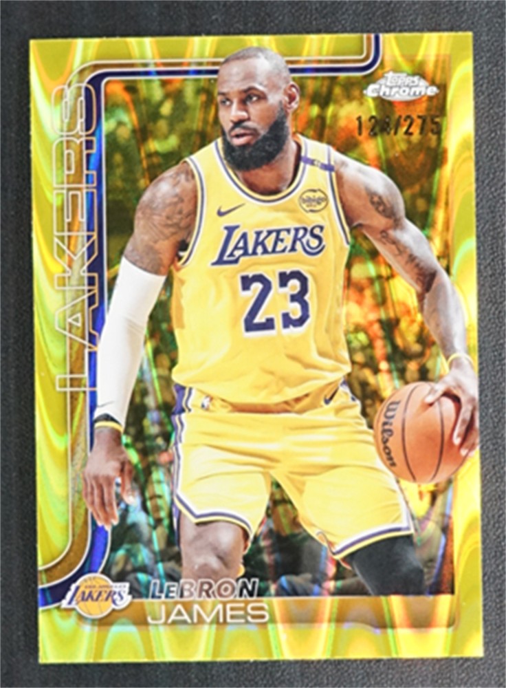 2025-26 Topps Chrome Lebron James #127 Yellow Raywave Refractor /275