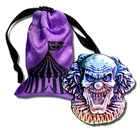 2 TROY OZ .999 SILVER MONARCH 3D COLORIZED EVIL CROWN ART BAR WITH GIFT BAG BU