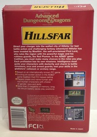 Advanced Dungeons and Dragons Hillsfar Nintendo NES Complete CIB +Prot Case