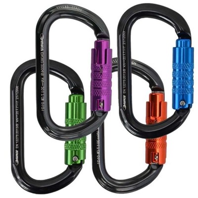 Harkie Oval 3 Way Locking 4er Pack Karabiner Baumchirurg Kletterausrüstung