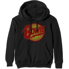 Image of David Bowie Unisex Pullover Hoodie Vintage Diamond Dogs Logo Black (XXL)