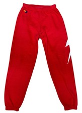 Aviator Nation Bolt Stitch Sweatpants Red Women s Size Small