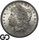 1891 Morgan Silver Dollar Coin, Reverse Album Toner, Choice Unc+