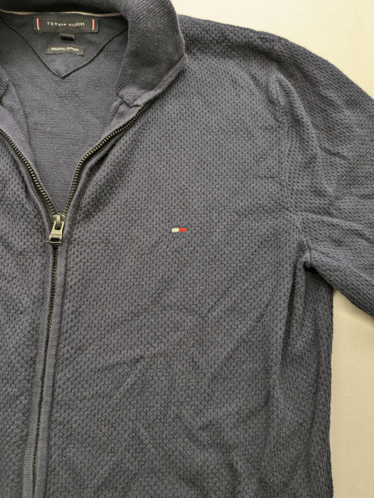 Tommy Hilfiger Herren Strickjacke Pullover Full Zip Gr S Dunkelblau Baumw 2531 image 8
