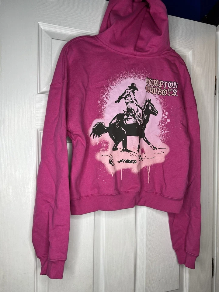 Rue21 Compton Cowboys Crop Top Sudadera con Capucha XL Ropa Híbrida Rosa Caliente Nuevo Con Etiquetas Foto 3 de 4