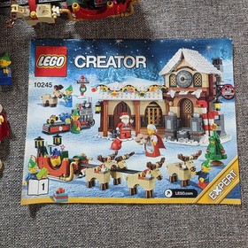 Lego Santa's Workshop 10245 RETIRED Complete 1/3 Manuals Christmas Elves Sleigh