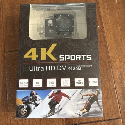 SPORTS Ultra HD DV 4K WiFi Action Camera Waterproof 2.0in LCD Black