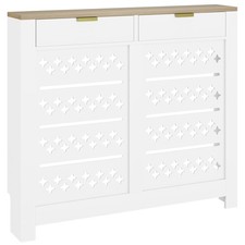 HOMCOM Heater Cover with Flip Drawer and Top Shelf 108 x 19 x 95.5 cm White
