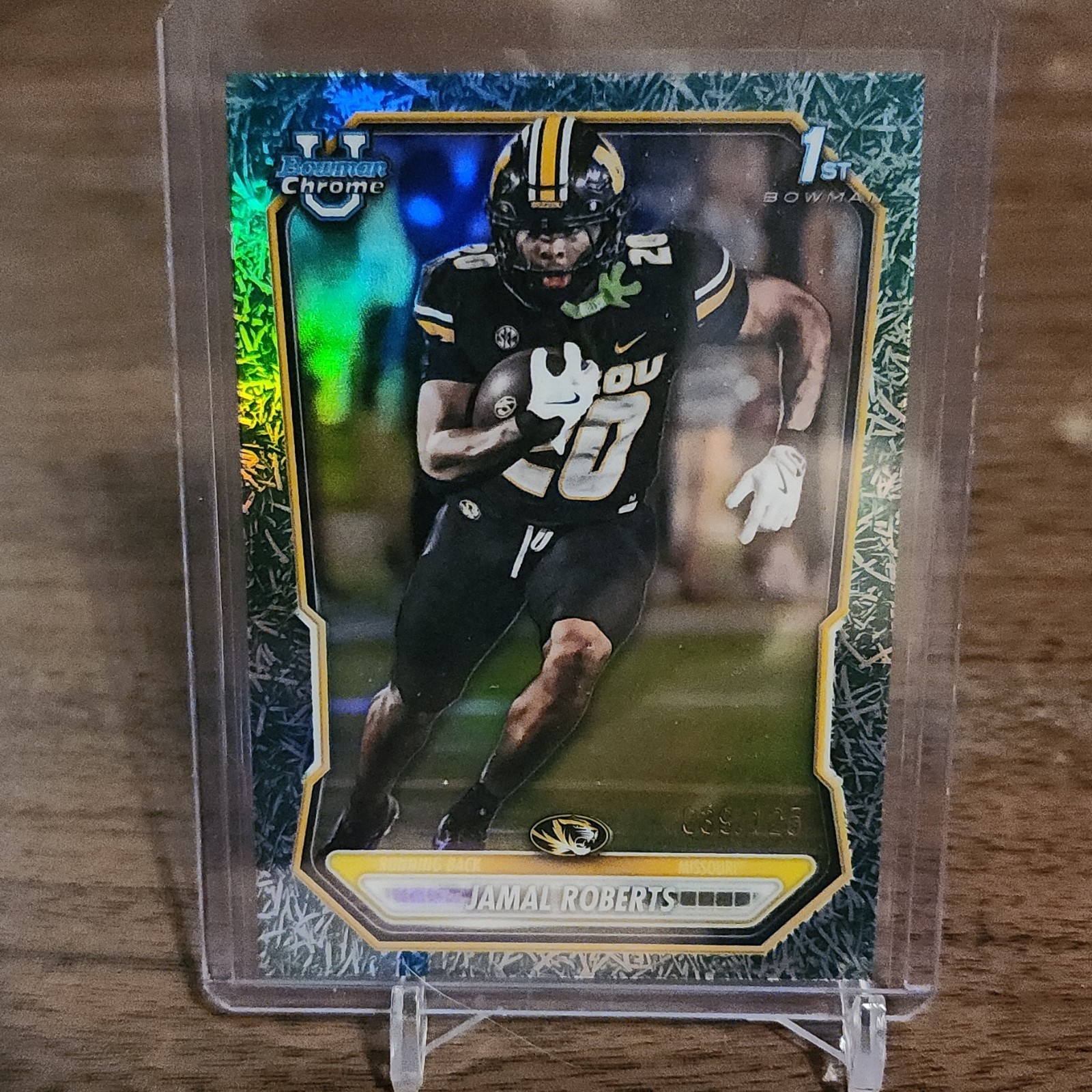 2026 Bowman Football 1st Chrome Jamal Roberts Green Grass Refractor #/125 Missou