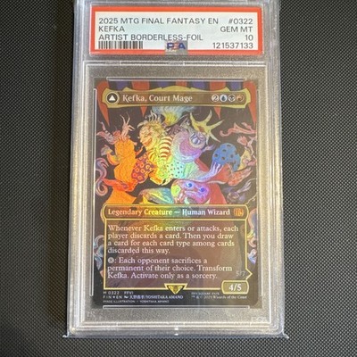 MTG Final Fantasy Kefka, Court Mage Artist Borderless Foil PSA 10 #0322 EN
