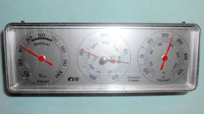 #ad #ad Princess Love Boat Weather Gauge Barometric Pressure Temperature Humidity $49.50