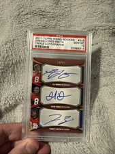 2011 Topps Rising Rookies Triple Auto Aj Green/Julio Jones/Smith 25 PSA 10 POP 2