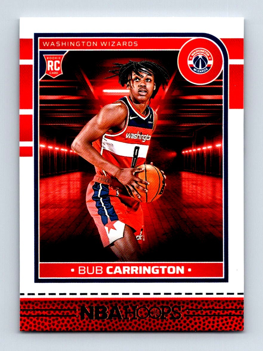 #244 2024-25 Hoops BASE Bub Carrington RC Washington Wizards