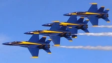 U.S navy Blue Angels Fa 18 Super Hornet Large Borders 4x6 Picture Celebrity Pri