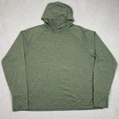 Outerknown Hooded Sun Shirt Men's Size XL Green Long Sleeve Outdoor Stretch EUC