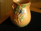 Vtg. Roseville Pottery "Columbine 12-4" Tan Vase