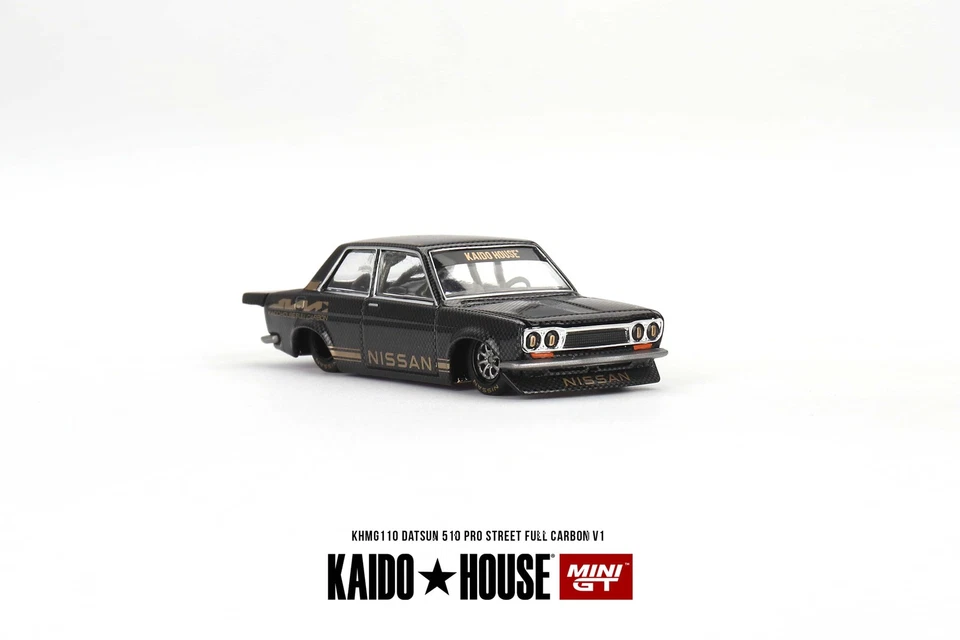 MINI GT Kaido House Datsun 510 Pro Street  Full Carbon V1 KHMG110 - Image 2 of 4