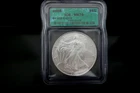 2005 $1 AMERICAN SILVER EAGLE ICG MS70 GREEN LABEL~Perfect!