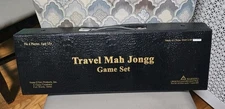 Fame Products Mahjongg Game Travel Set Tiles, 4 Racks, Dice, Instruction Booklet
