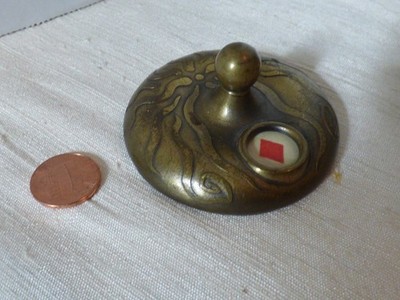 Antique Vtg Spinner Top Card Game Piece Spinning No Trumps Triumph Bridge Bunko
