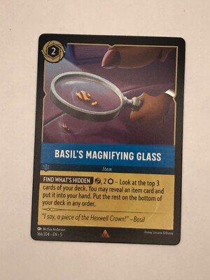 Disney Lorcana Shimmering Skies Basil s Magnifying Glass 166/204 Non-Foil