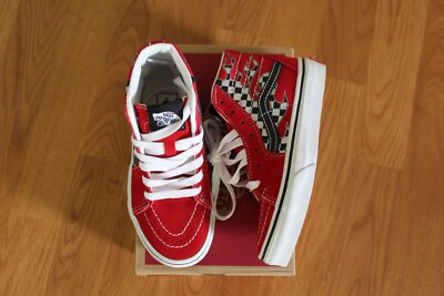 NWT BOYS GIRLS VANS SZ 12 SHOES SK8-HI ZIP FLAME