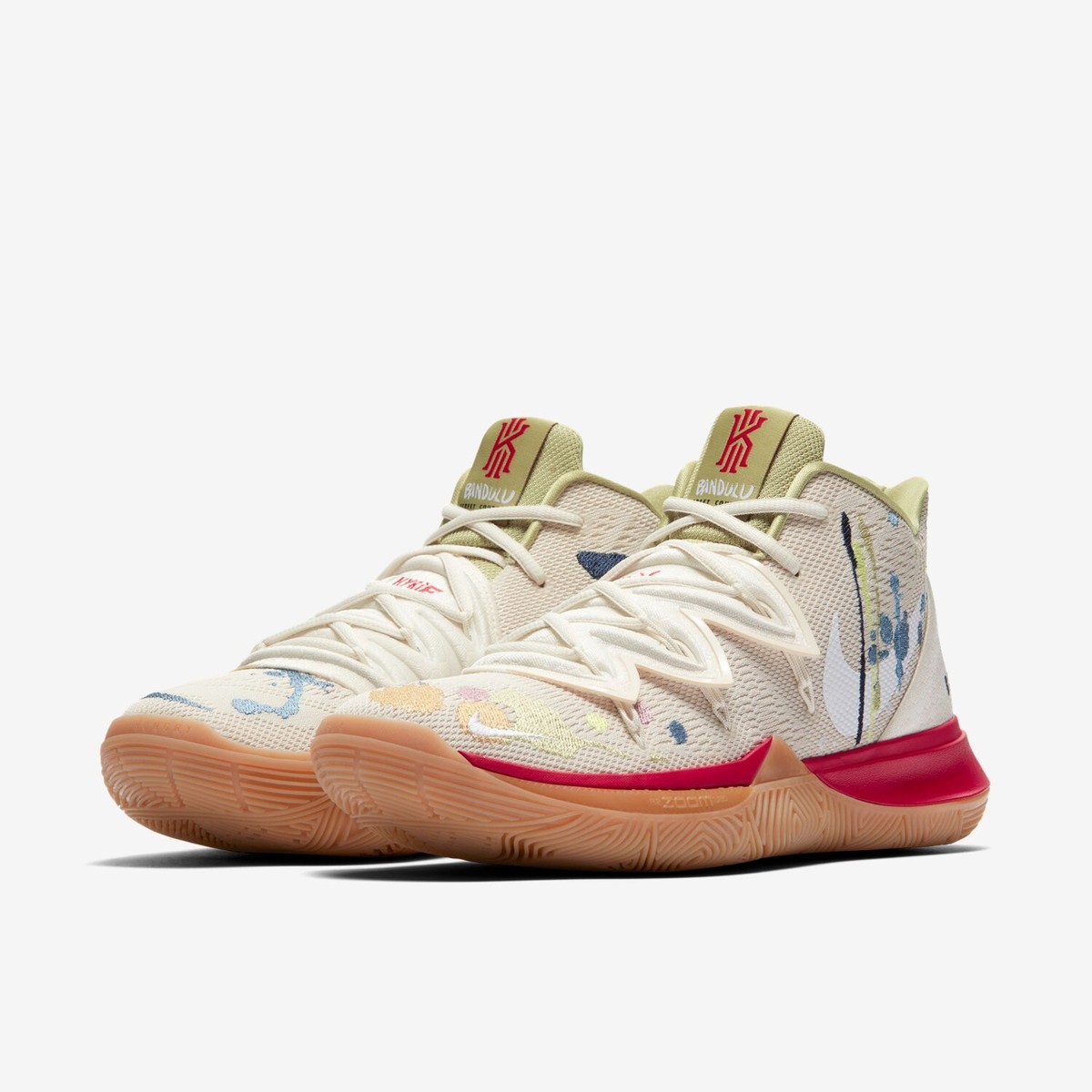 Nike 5 Bandulu - SIZE 15 - CK5836-100 Embroidered Splatters Ivory