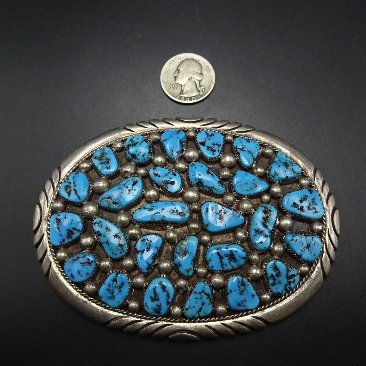 Best Craziest Vintage Native American Navajo Tommy Moore Turquoise Sterling Silver Bracelet Best Craziest Vintage Native American Navajo Tommy Moore Turquoise Sterling Silver Bracelet