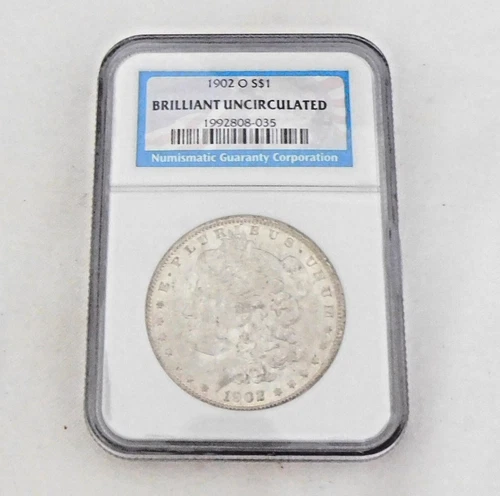 NGC GRADED MORGAN 1902-O BRILLIANT UNCIRULATED SILVER DOLLAR