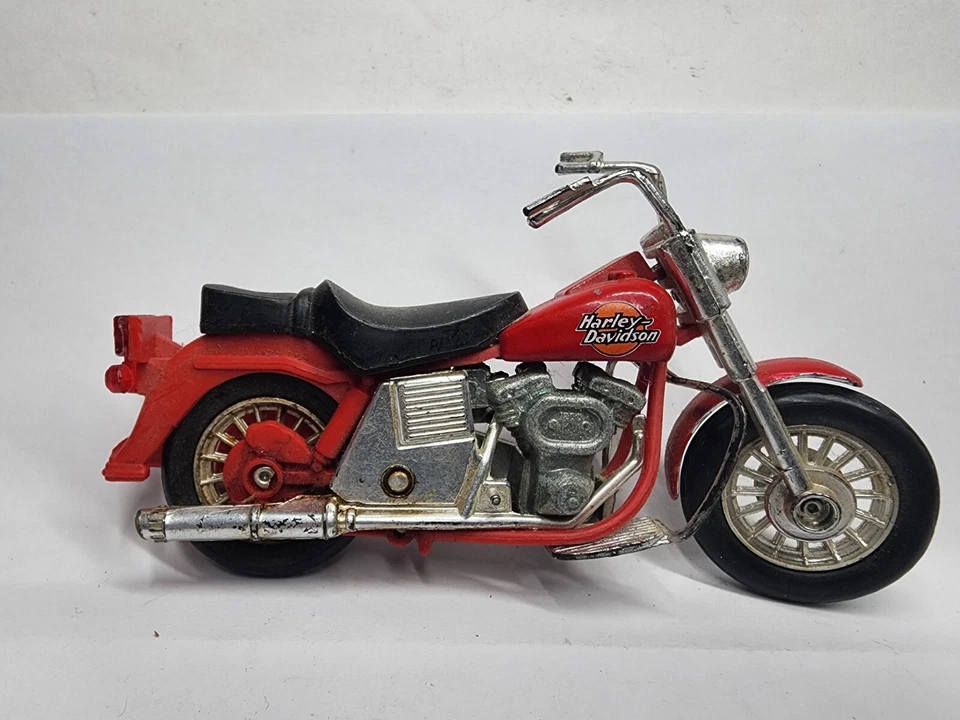 Matchbox Harley Davidson 摩托车自行车红色压铸模型摩托车 4.5" 摩托车 — 第 2/4 张图片