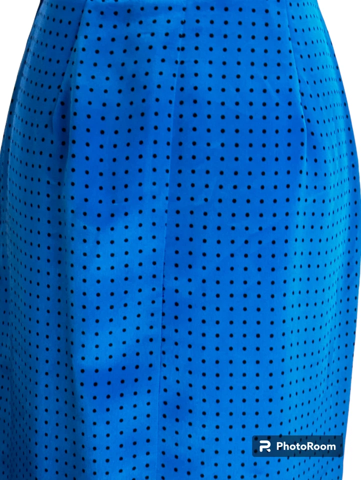 Falda vintage de mujer SK and Co talla 4p azul negro lunares Poc años 90 Y2K Foto 4 de 4