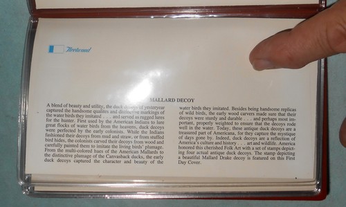 1985 FIRST DAY OF ISSUE STAMP COLLECTION by FLEETWOOD of 5 ANTIQUE DUCK DECOYS - Picture 9 of 14