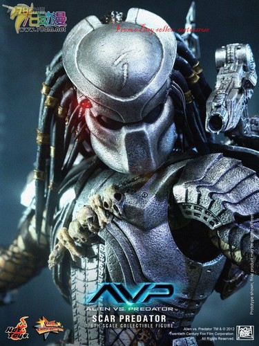 Perfect Hot Toys 1/6 Mms190 Avp Scar Predator 2.0 In Stock New - Picture 2 of 7
